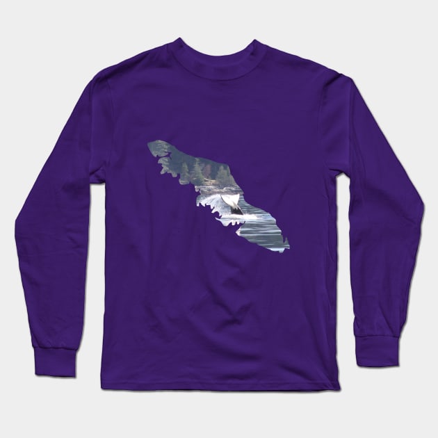 Vancouver Island Whale Long Sleeve T-Shirt by MinesingCreative